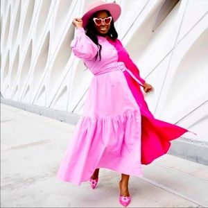 Christopher John Rogers 16W 18W Target Hot Pink Two Toned Plus Shirt Dress